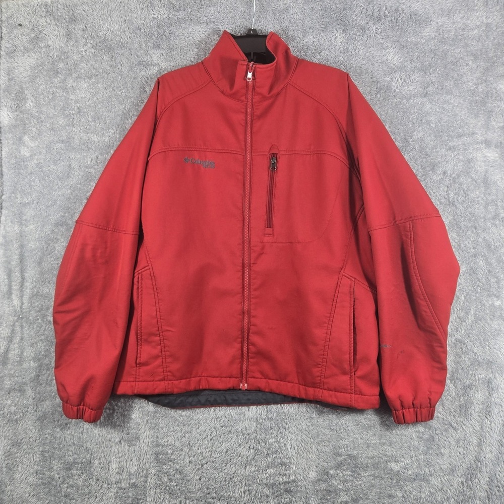 Columbia XCO Softshell Mens Jacket Red Large Ski Hike Gorpcore Outdoors
